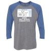 Unisex Triblend Three-Quarter Raglan T-Shirt Thumbnail