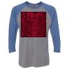 Unisex Triblend Three-Quarter Raglan T-Shirt Thumbnail